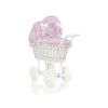 Carrito de Muñecas My Sweet Baby de Mimbre con Ropa Rosa