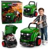 El Tractor del Pequeño Mecánico de Lean toys con luces encendidas.
