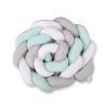 Protector de Cuna Knot Bumper XXL My Sweet Baby - Blanco, Gris y Menta