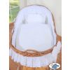 Moisés de Mimbre My Sweet Baby - Natural con Ropa Blanca