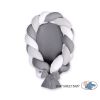 Nido trenzado 2 en 1 My Sweet Baby - Blanco y gris - imagen 2