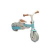 Triciclo Toyz Faro azul, detalle asiento cuero ecológico y cesta
