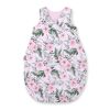 Cotton Sleeping Bag For Children, Size M, 3-12 Months, Tog 2.5, All-season - Peony Flower Pink