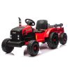 Tractor Rojo a Batería con Remolque 24V