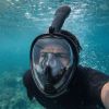 Máscara de Buceo Integral con Sistema Antivaho Negra L/XL