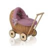 Cochecito de Muñeca My Sweet Baby de Mimbre con Ropa Rosa
