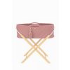 Moses Basket Boho Handmade With Stand - Pastel Pink