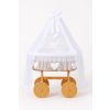 Moisés de Mimbre My Sweet Baby Deluxe Amelie Natural y Ropa Blanca