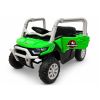 Lean Cars GTS2299-H verde 24V con puertas abatibles y faros, detalle cabina ecopiel