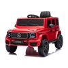 Mercedes G 4x4 infantil rojo Lean Cars, detalle interior ecopiel con cinturones