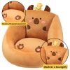 Sillón de peluche forma de capibara con pato 50x45cm