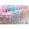 Carrito de muñecas My Sweet Baby de mimbre con ropa de cama gris