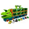 Camión de Dinosaurio con Pista de Carreras 4 en 1