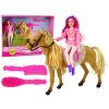 Muñeca Jinete con Caballo Marrón