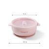 Bol de Silicona con Ventosa y Tapa Rosa Babyono - Alimentación Bebé - imagen 3