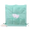Organizador de Cuna My Sweet Baby Cot Tidy Corazones Mint