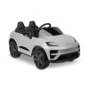 Coche eléctrico Porsche Macan gris 24V Toyz, vista lateral con puertas funcionales