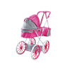 Carrito de Muñecas de Metal con Ruedas Grandes Rosa
