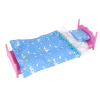 Juego de muñecas con cama, armario y tocador