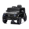 Coche eléctrico infantil Mercedes G 4x4 negro Lean Cars con tracción total, vista frontal