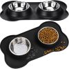 Doble bol para perros y gatos Purlov 450ml - set práctico