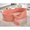 Moisés para Muñecas Boho My Sweet Baby - Cesta de Algodón Peach - imagen 3