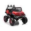 Coche eléctrico infantil Mercedes Unimog S rojo LEAN CARS vista lateral