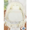 Moisés de Mimbre My Sweet Baby con Ruedas Blanco y Textil Crema - imagen 3