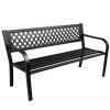 Banca de Jardín Metal Negra para 2 Personas de 120 cm