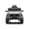 Coche eléctrico Mercedes G 4x4 gris 24V con ruedas EVA y puertas abatibles, vista lateral