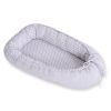 Baby Nest Double-sided Premium Cocoon For Infants Bobono- Grey Rosette /grey