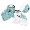 Manta Doble Cara para Silla de Coche Bebé My Sweet Baby - Mint Forest