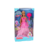 Muñeca Princesa Sirena Vestido Rosa y Cepillo