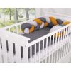 Protector de Cuna trenzado My Sweet Baby - Gris y Amarillo
