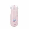 Vaso Nuk Mini-Me Sip rosa con tapa protectora.