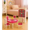 Conjunto de Comedor para Muñecas: Mesa, Sillas y Accesorios