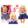 Muñeca con vestido azul marino y sonido de bebé
