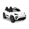 Porsche Macan infantil blanco Toyz, detalle interior ecopiel y volante multimedia