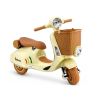 Moto Eléctrica Infantil Vespa XW-03 Beige 12V – Scooter con Luces y Música