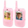 Walkie Talkies para Niños con Cámara y Grabación de Video Rosa