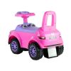 Correpasillos infantil rosa 60 cm Lean Cars, vista lateral con ruedas 14 cm