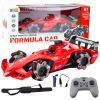 Coche de Carreras RC Efecto Humo Rojo