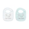 Set de 2 baberos de rizo Kikkaboo Elephant Time para bebé