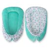 Baby Nest Double-sided Premium Cocoon For Infants Bobono Minky- Hedgehogs Mint