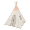 Teepee de madera Kikkaboo con alfombra acolchada - Casa Beige