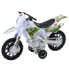 Motocicleta de Cross Off-Road con Luz y Sonido Blanca