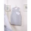 Cotton Sleeping Bag For Children, Size M, 6-12 Months, Tog 2.5, All-season, Hearts Dots On Grey