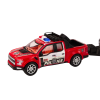 Camión de Policía Pickup con Remolque y Coche Off-Road
