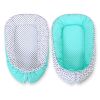 Baby Nest Double-sided Premium Cocoon For Infants Bobono - Black Dots White Dots On Mint