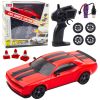 Coche de Carreras RC Drift 4WD Rojo con Ruedas Intercambiables